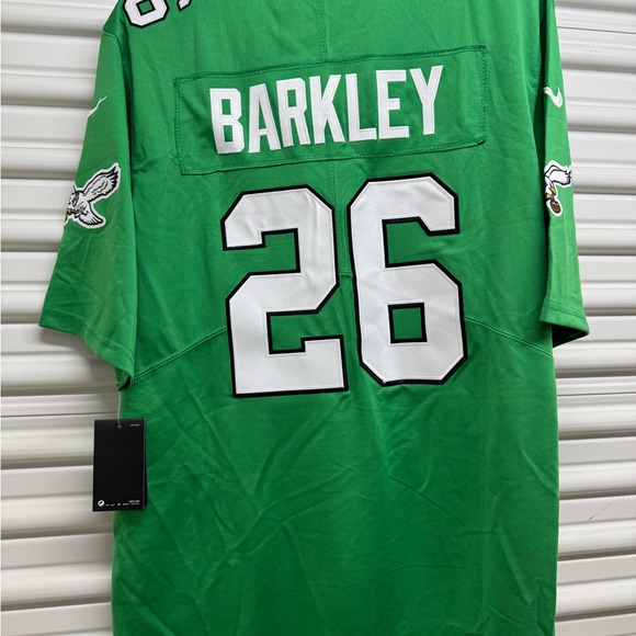 Saquan Barkley Kelly Green On Field Alternate Stitched Jersey New with tags. - Picture 13 of 15